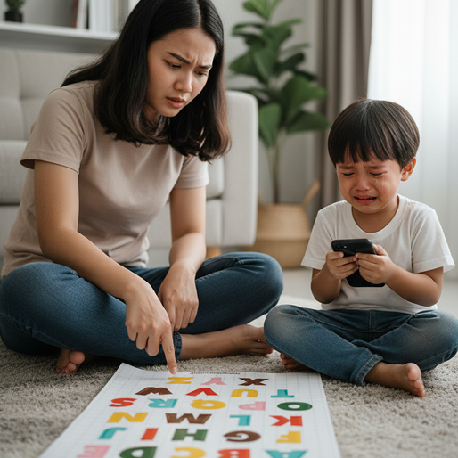 Anak menangis saat belajar